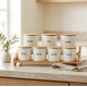 Porcelain Spice Jar Set - 7 Pcs
